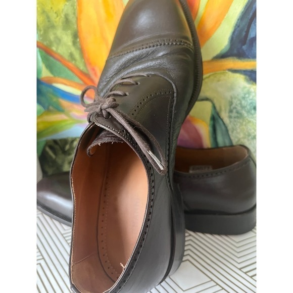 FREE SHIPPING Men's magnanni brown Pamplona  leather dress shoes size 42‎ - Picture 2 of 16